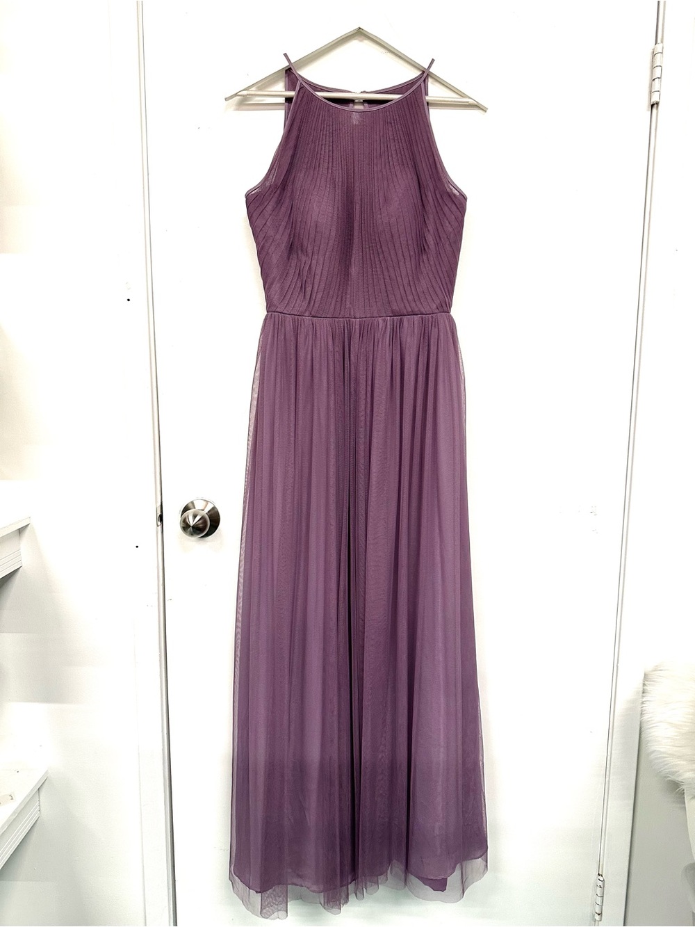 For Her and For Him Lilac Formal Gown Small Pleated Tulle Bridesmaid wedding
